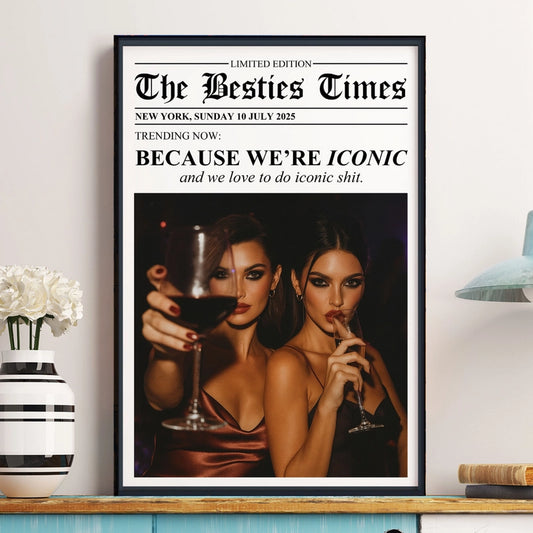 Personalisiertes Fotoposter – Die Freundschafts-Zeitung