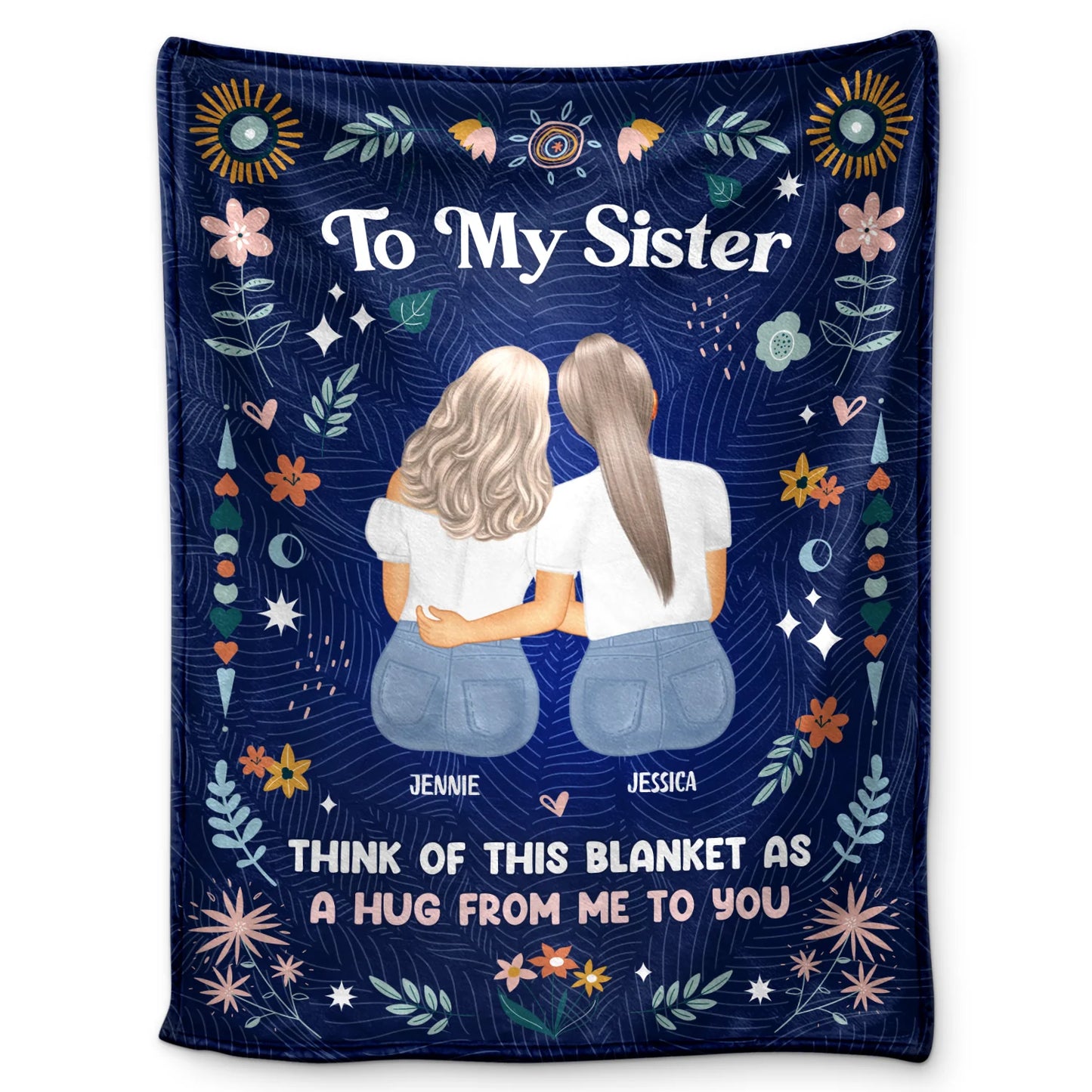 Personalisierte Decke – Geschenk für die Schwester