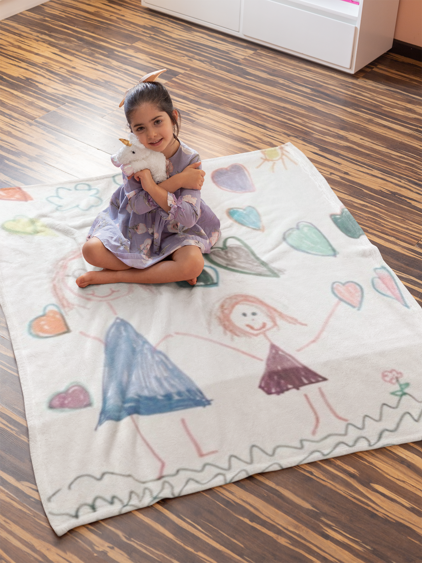 Personalisierte Decke – Individuelle Kinderzeichnung