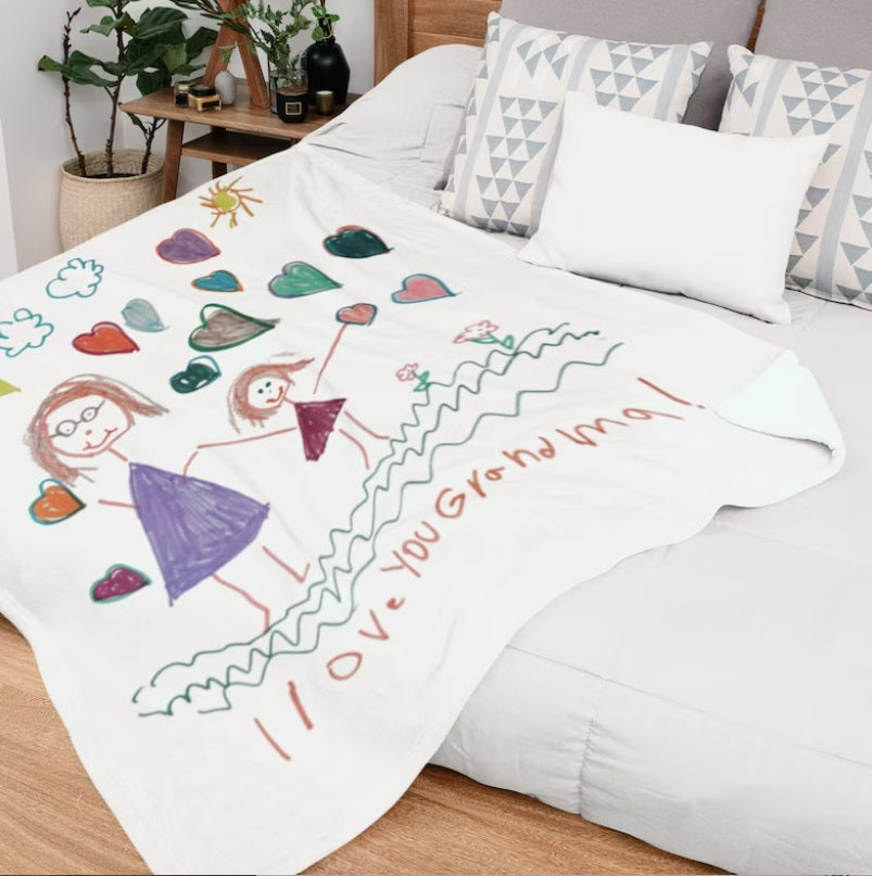 Personalisierte Decke – Individuelle Kinderzeichnung