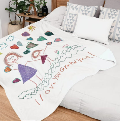 Personalisierte Decke – Individuelle Kinderzeichnung