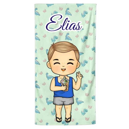 Personalisiertes Handtuch – Strandtag