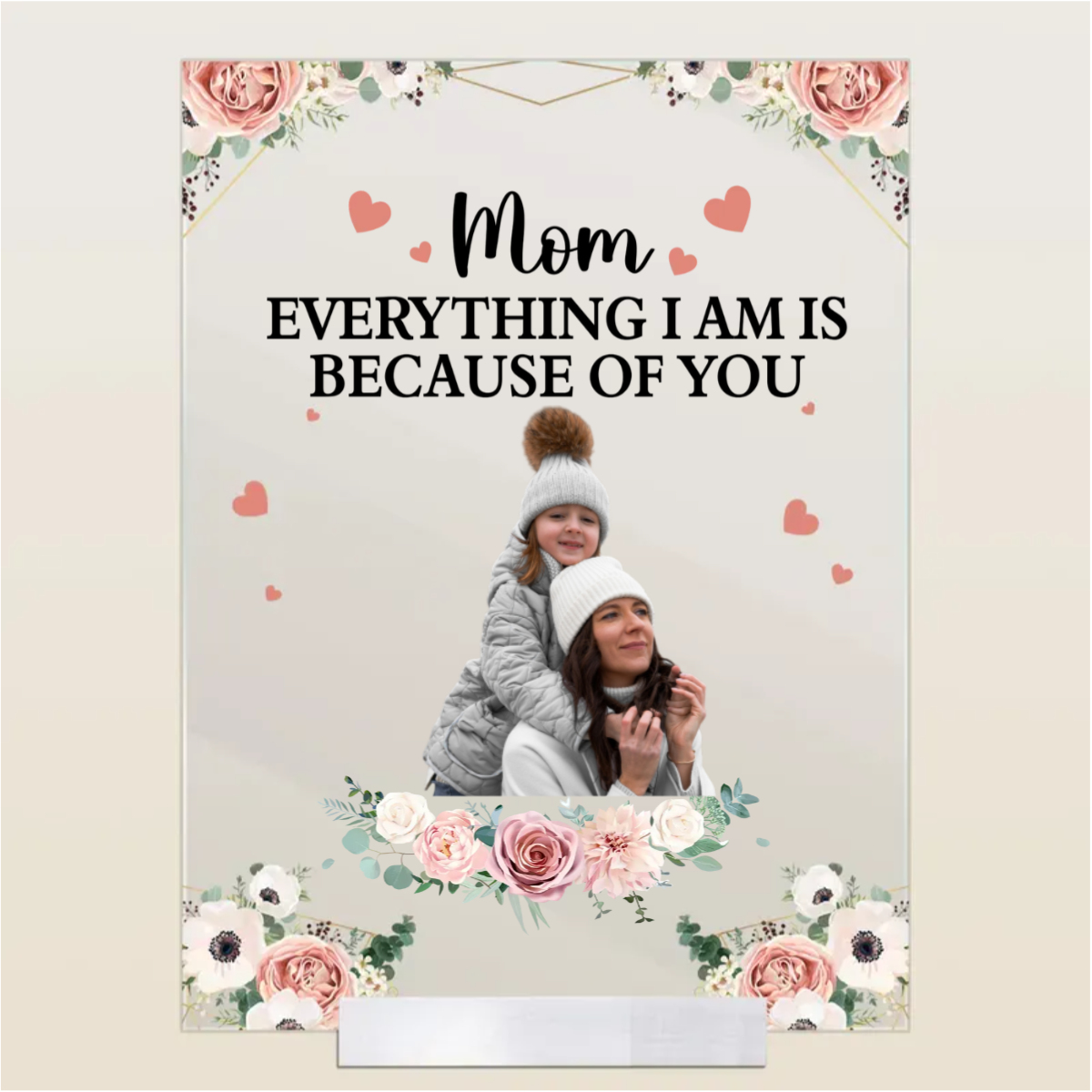 Personalisiertes Acrylschild – Mutter & Kind