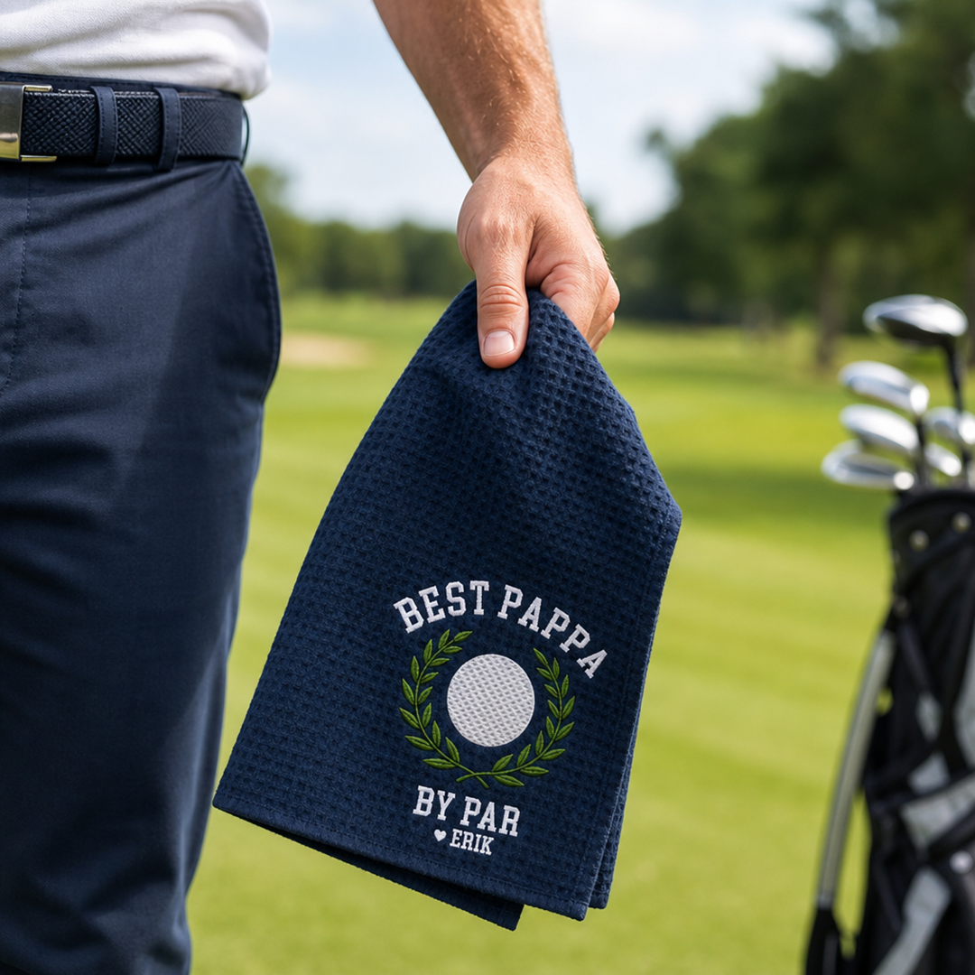 Personalisiertes Golfhandtuch – Bester Papa, Par Excellence