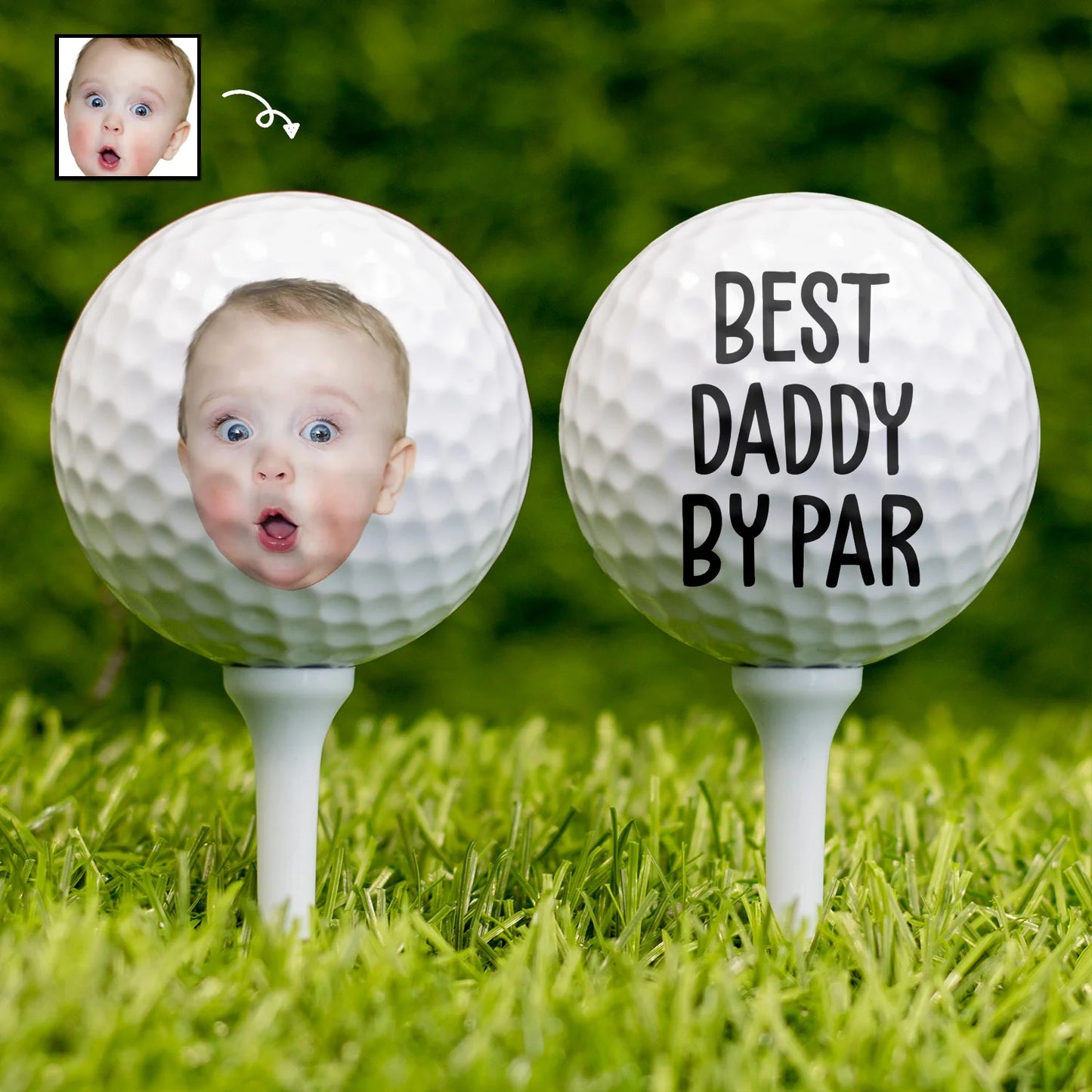 Personalisierter Golfball – Bester Papa unter Par