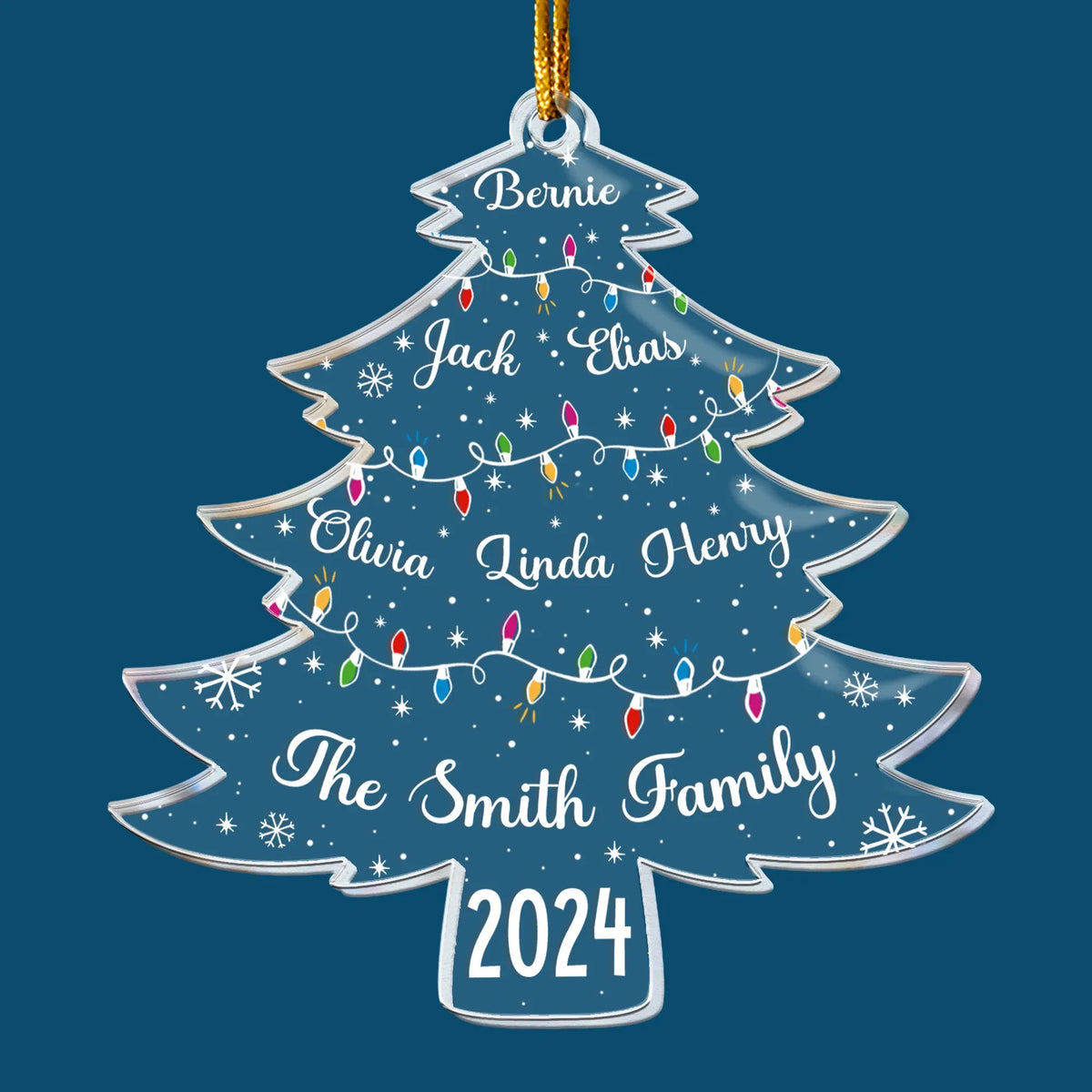 Personalisierter Weihnachtsschmuck – Familientannenbaum