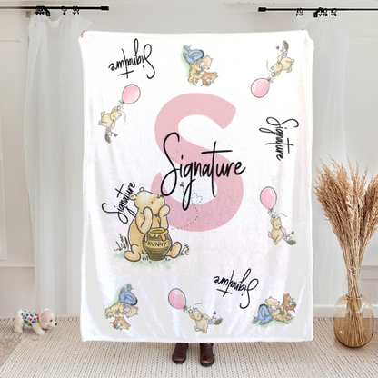 Personalisierte Decke / Handtuch – Winnie Puuh
