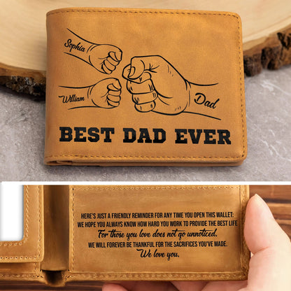 Personalisierte Geldbörse aus PU-Leder – Geschenk zum Vatertag