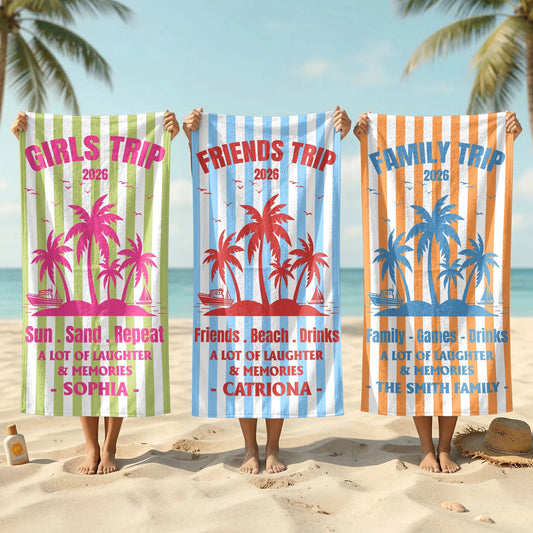 Personalisiertes Handtuch – Mädels-Trip in der Sommerhitze