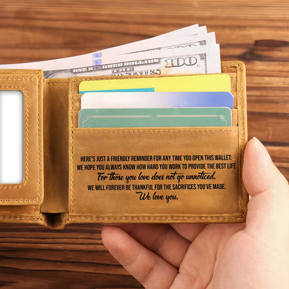 Personalisierte Geldbörse aus PU-Leder – Geschenk zum Vatertag