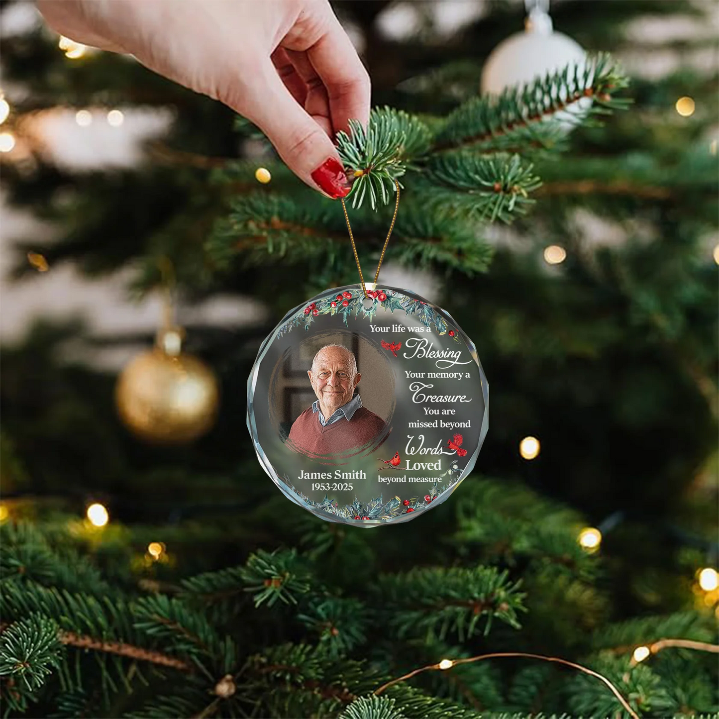 Personalisierter Weihnachtsschmuck – Gedenkanhänger