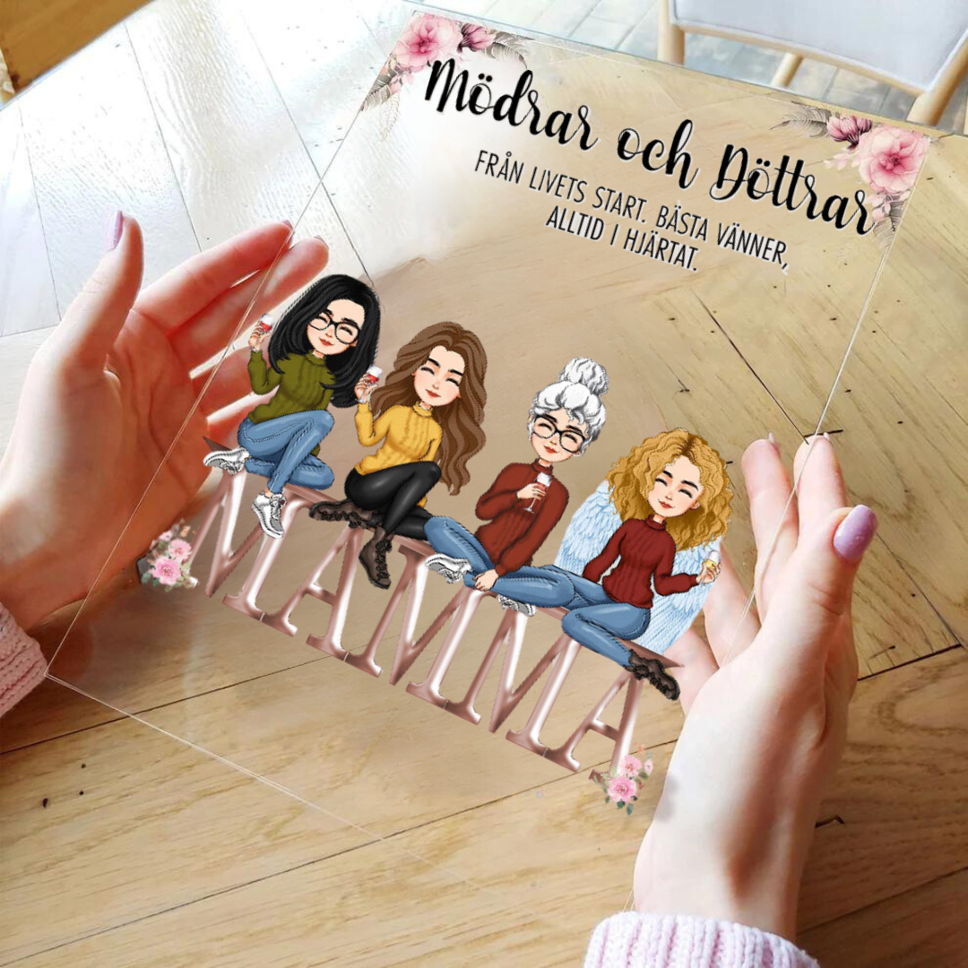 Personalisiertes Acrylschild – Geliebte Mama / Tochter