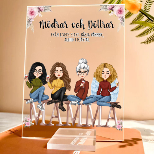 Personalisiertes Acrylschild – Geliebte Mama / Tochter