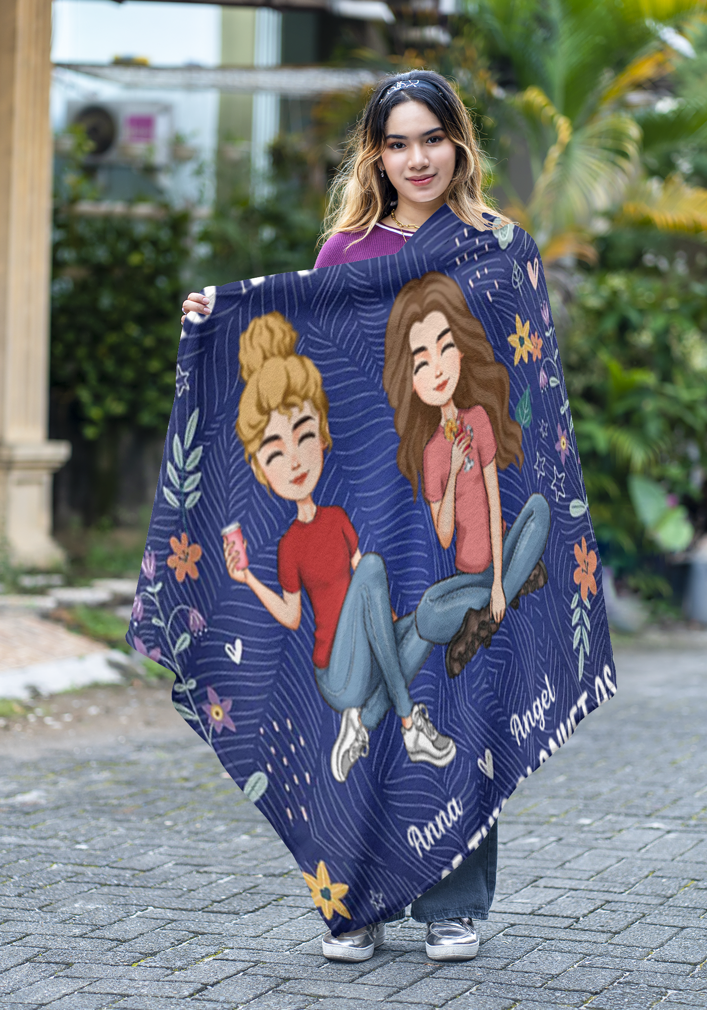 Personalisierte Decke – Geschenk für die Schwester