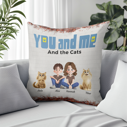Personalisierter Kissenbezug – Du, ich & die Hunde