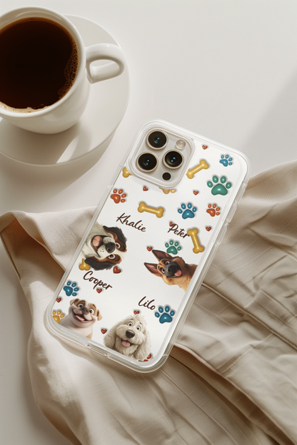 Personalisierte Handyhülle – Hund im 3D-Stil