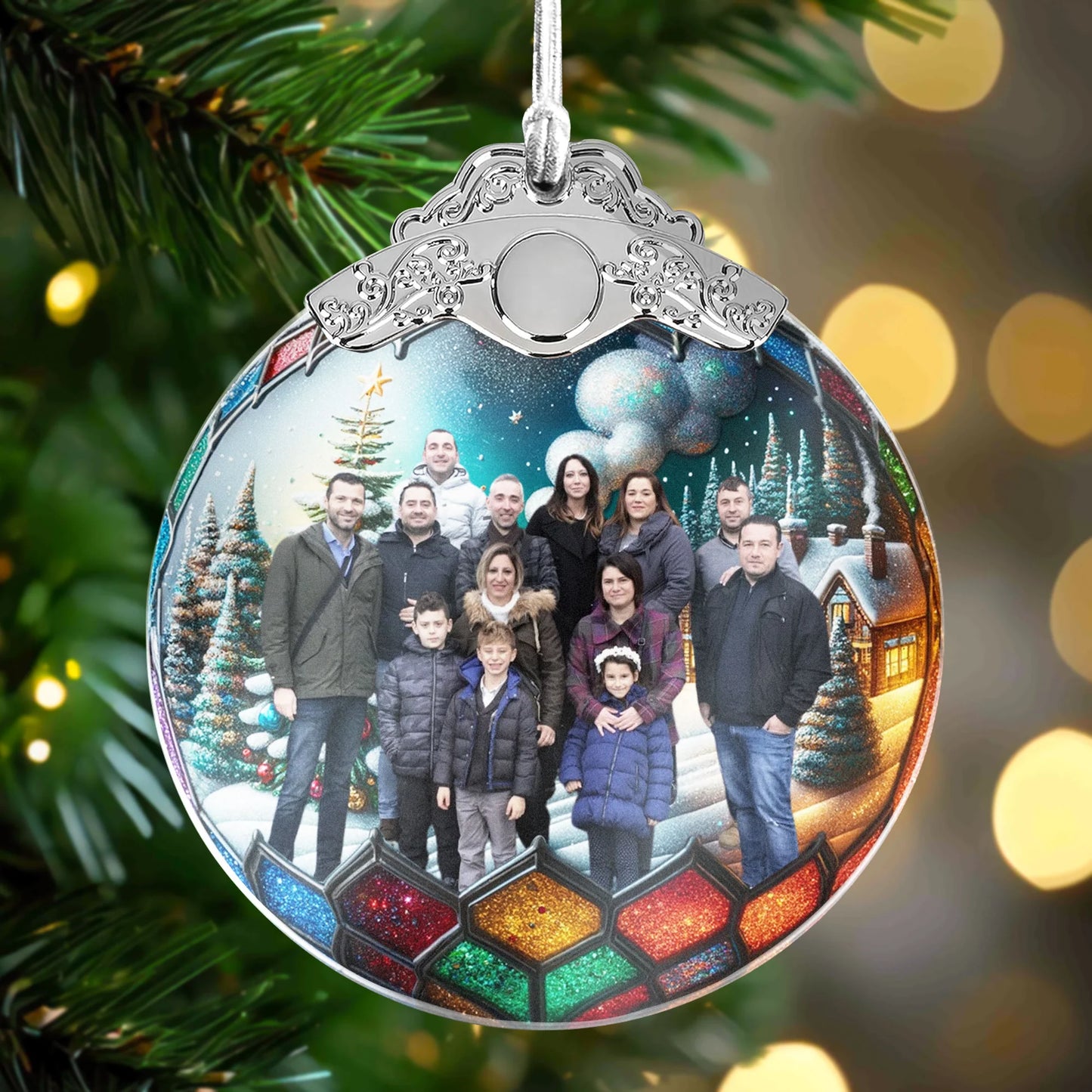 Personalisierte Weihnachtsdeko – Fotokugel