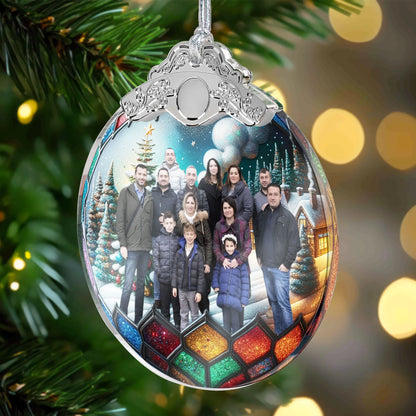 Personalisierte Weihnachtsdeko – Fotokugel