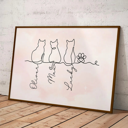 Personalisiertes Haustierposter – Geschenk für Katzenliebhaber