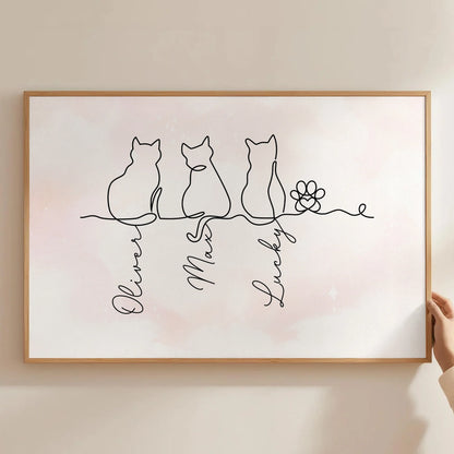 Personalisiertes Haustierposter – Geschenk für Katzenliebhaber