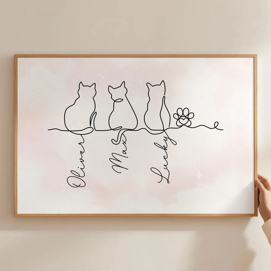 Personalisiertes Haustierposter – Geschenk für Katzenliebhaber