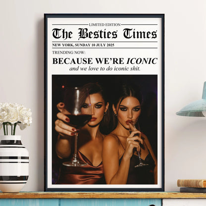 Personalisiertes Fotoposter – Die Freundschafts-Zeitung