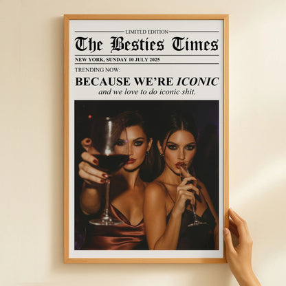 Personalisiertes Fotoposter – Die Freundschafts-Zeitung