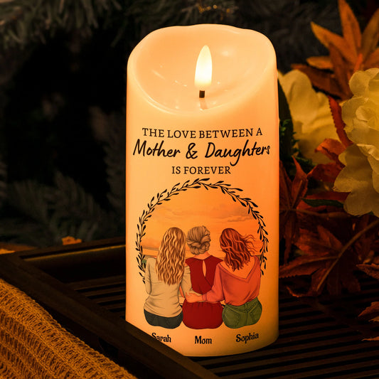 Personalisierte flammenlose LED-Kerze – Liebe zwischen Tochter und Mutter