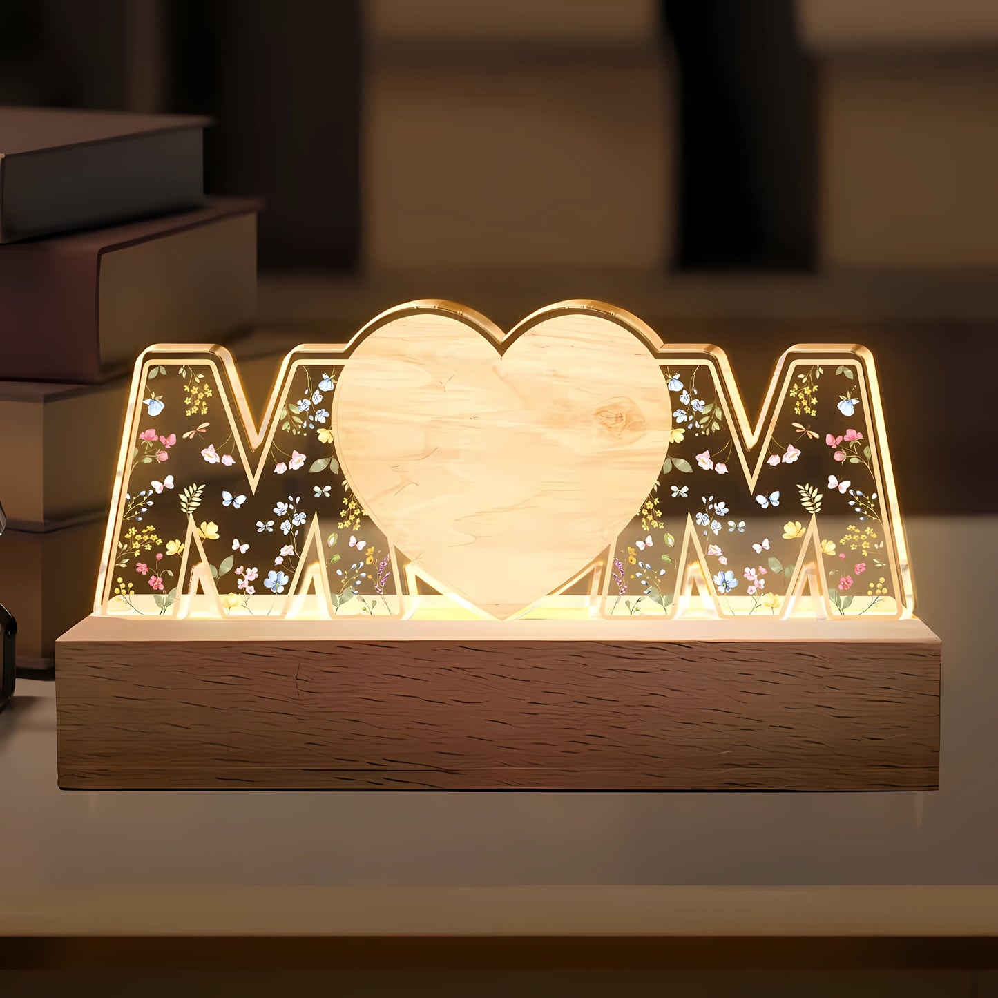 Personalisierte LED-Lampe mit Foto & Gravur