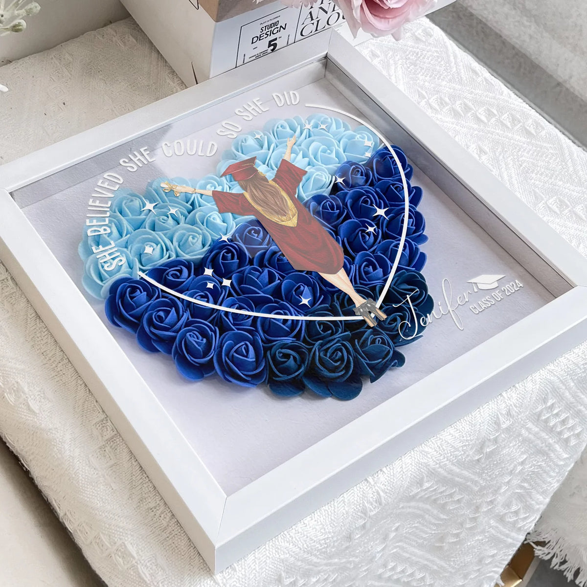 Personalisierter Blumenkasten – Abschluss/Abitur