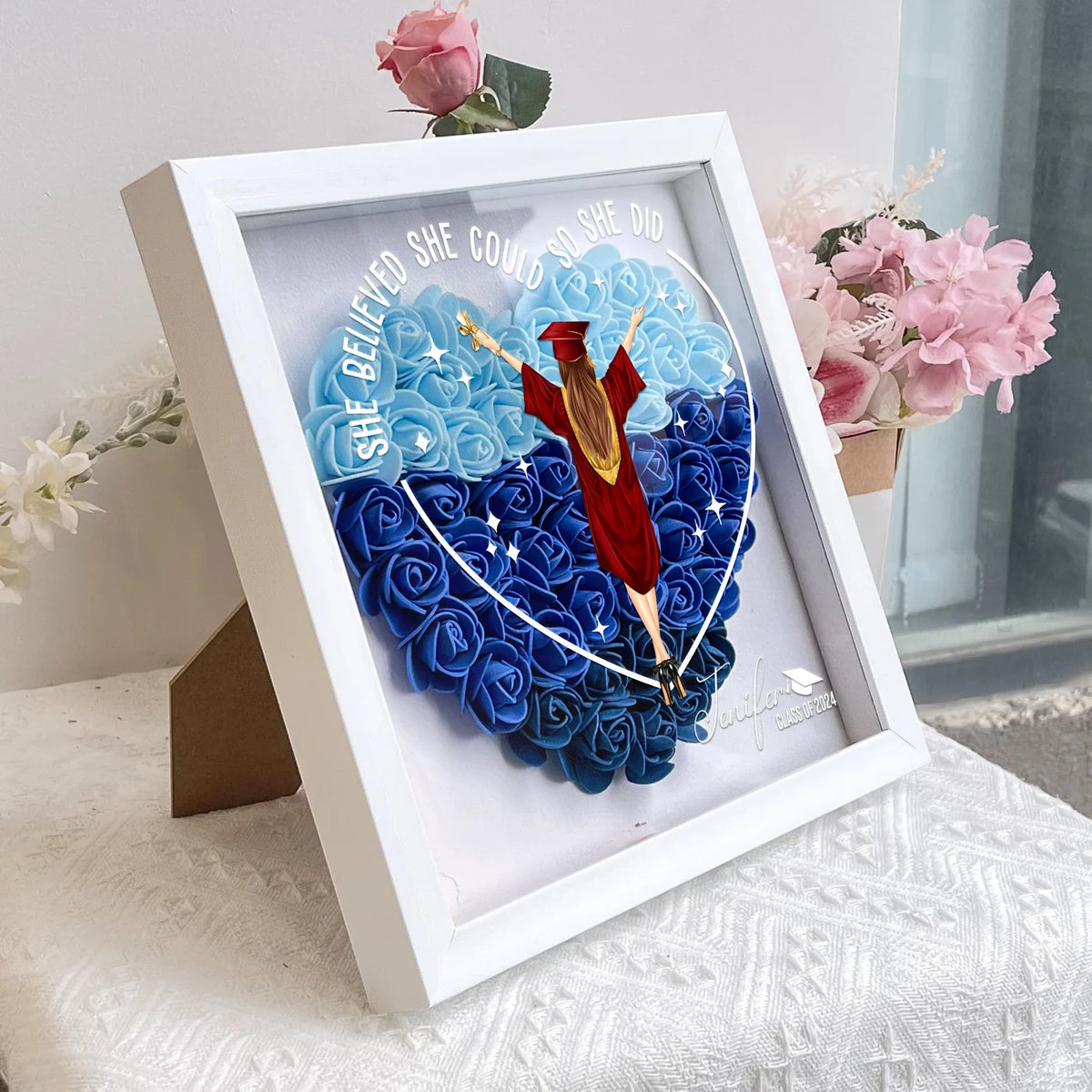 Personalisierter Blumenkasten – Abschluss/Abitur